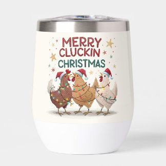 Merry Cluckin Christmas Chickens Personalised