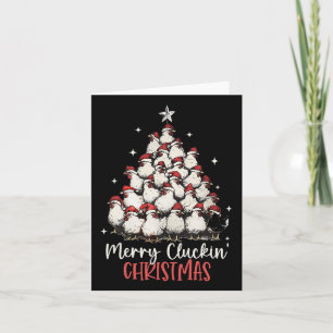 Merry Cluckin Christmas Funny Christmas Chickens F Card