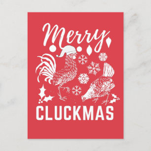 Merry Cluckmas Chicken Lover Holiday Card