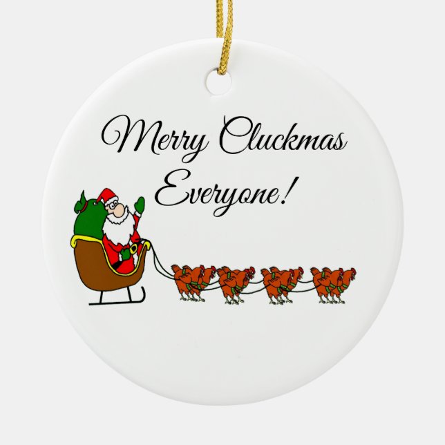 Merry Cluckmas Everyone! Ornament (Front)