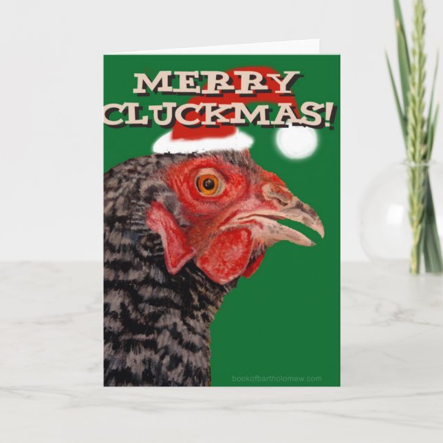 Merry Cluckmas! Holiday Card (Front)