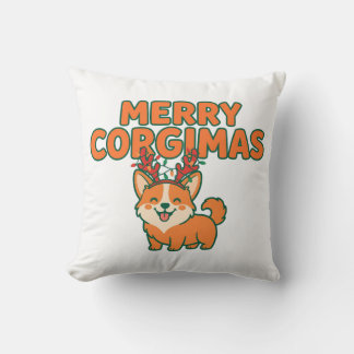 Merry Corgimas Funny Corgi Christmas Dog Mum Gift Cushion
