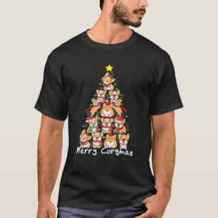 Merry Corgmas Christmas Corgis Xmas Tree Dog Lover T-Shirt