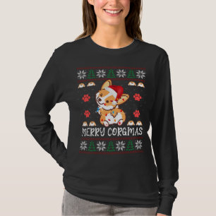 Merry Corgmas Santa Claus Corgi Dog Xmas Tree Ugly T-Shirt
