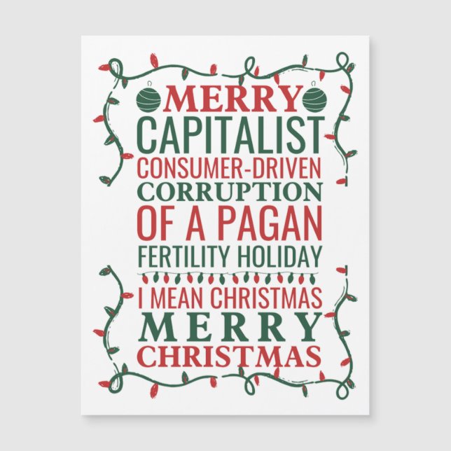 Merry Corruption Of  A Pagan Holiday, Santa Gift T (Front)