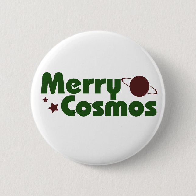Merry Cosmos 6 Cm Round Badge (Front)