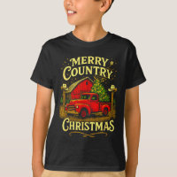 Merry Country Christmas Vintage Truck And Barn Hol