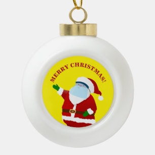 Merry Covid Christmas Ceramic Ball Christmas Ornament