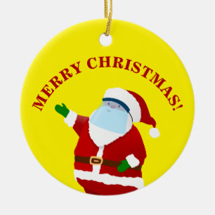 Merry Covid Christmas Ceramic Ornament