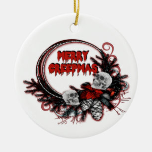 Merry Creepmas Christmas Ornanament Ceramic Ornament