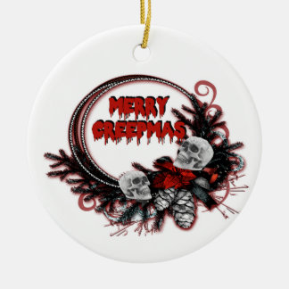 Merry Creepmas Christmas Ornanament Ceramic Ornament