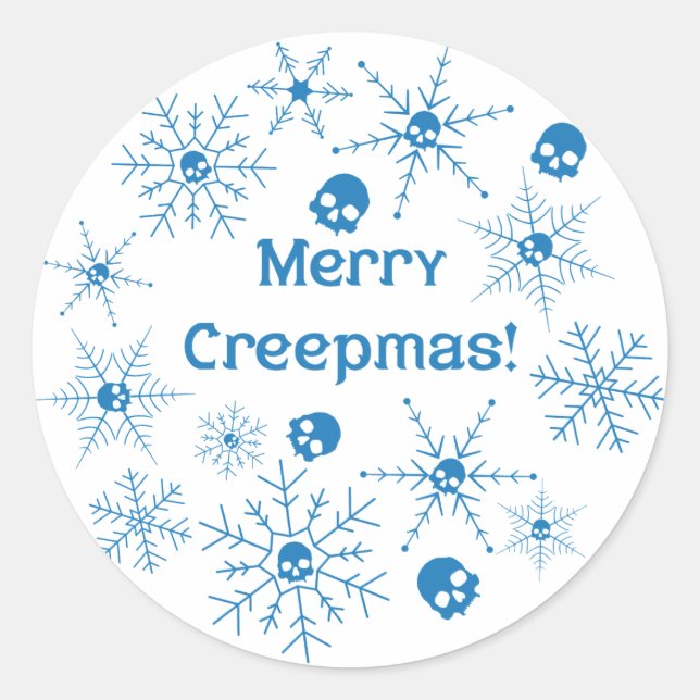 Merry Creepmas! Classic Round Sticker (Front)
