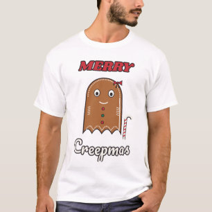 Merry Creepmas Gingerbread Ghost T-Shirt