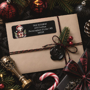 Merry Creepmas Spooky Gothic Christmas Return Address Label