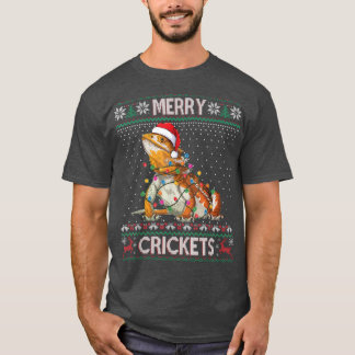 Merry Crickets Bearded Dragon Ugly Sweater Christm