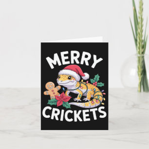 Merry Crickets! Leopard Gecko Christmas Pun Card