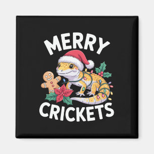 Merry Crickets! Leopard Gecko Christmas Pun Magnet