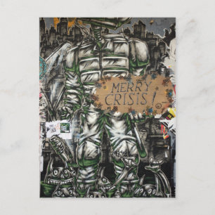 Merry Crisis Graffiti Holiday Postcard
