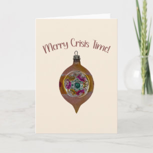 Merry Crisis Time – Vintage Modern Christmas Card