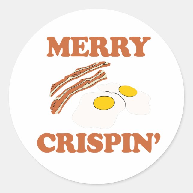 Merry Crispin Classic Round Sticker (Front)