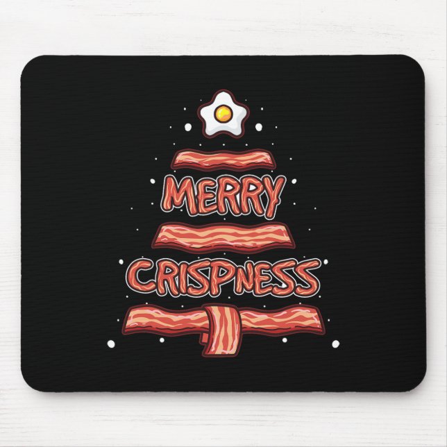 Merry Crispness Oh Bycon Tree Bbq Ugly Christmas S Mouse Pad (Front)