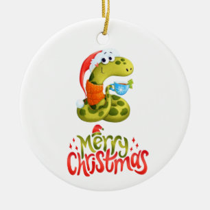 Merry Cristmas Ceramic Ornament