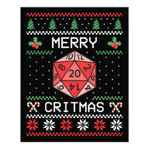 Merry Critmas II - Ugly Christmas Photo Print