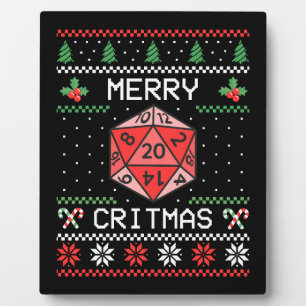 Merry Critmas II - Ugly Christmas Plaque
