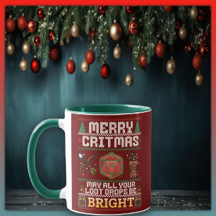 Merry Critmas Loot Drop Archer Ugly Sweater Mug
