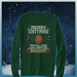 Merry Critmas Loot Drop Mage Ugly Sweater