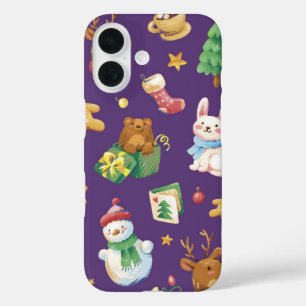 Merry Crittermas Christmas Friends iPhone 16 Case