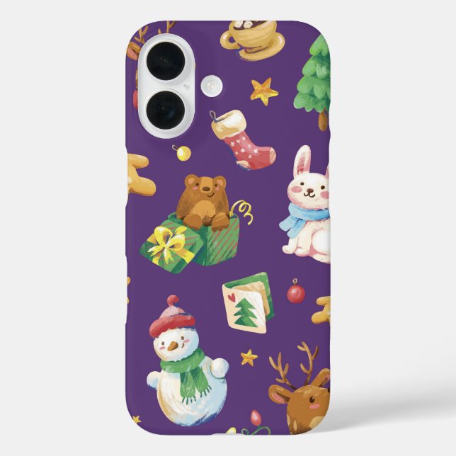 Merry Crittermas Christmas Friends Case-Mate iPhone Case (Back)