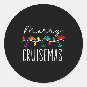 Merry Cruise-mas Cruise Christmas Xmas Pajamas Hol Classic Round Sticker