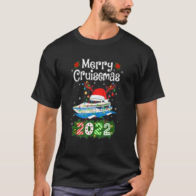 Merry Cruisemas 2022 Christmas Santa Reindeer Crui T-Shirt (Front)