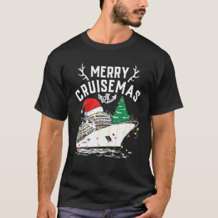 Merry Cruisemas 2022 Cruise Santa Hat Reindeer T-Shirt