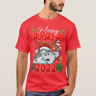 Merry Cruisemas 2022 Cruise Santa Hat Reindeer Xma T-Shirt