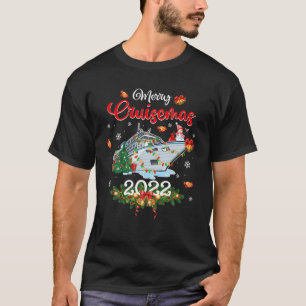 Merry Cruisemas 2022 Reindeer Christmas Pyjamas Fa T-Shirt