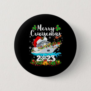 Merry Cruisemas 2023 Christmas Santa Reindeer Crui 6 Cm Round Badge