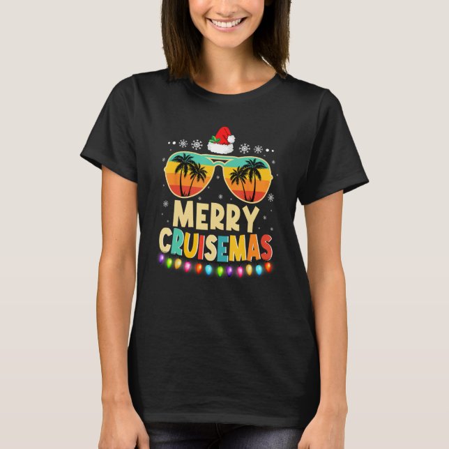 Merry Cruisemas 2023 Funny Christmas Santa Reindee T-Shirt (Front)
