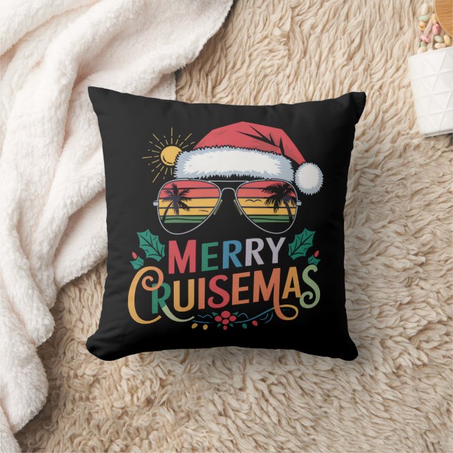 Merry Cruisemas 2024 Christmas Santa Reindeer  Cushion (Blanket)