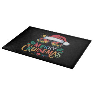 Merry Cruisemas 2024 Christmas Santa Reindeer  Cutting Board