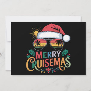Merry Cruisemas 2024 Christmas Santa Reindeer  Holiday Card