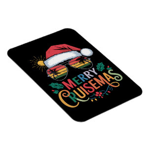 Merry Cruisemas 2024 Christmas Santa Reindeer Magnet