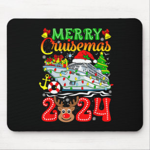 Merry Cruisemas 2024 Cruise Christmas Rudolph Xmas Mouse Pad