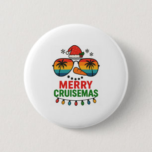 Merry Cruisemas 2025 Christmas Santa Snowman Funny 6 Cm Round Badge