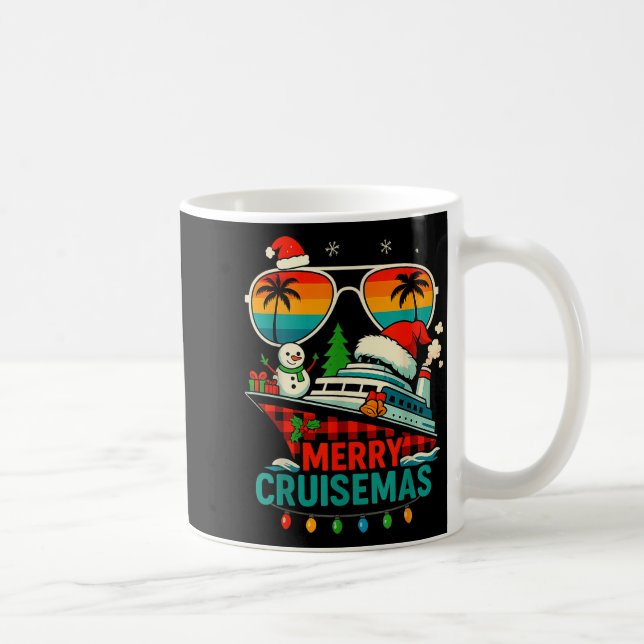 Merry Cruisemas 2025 Christmas Santa Snowman Funny Coffee Mug (Right)