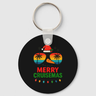 Merry Cruisemas 2025 Christmas Santa Snowman Funny Key Ring