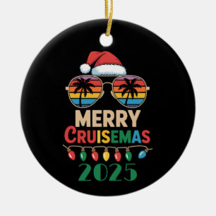Merry Cruisemas 2025 Personalised Xmas Cruise Ceramic Ornament