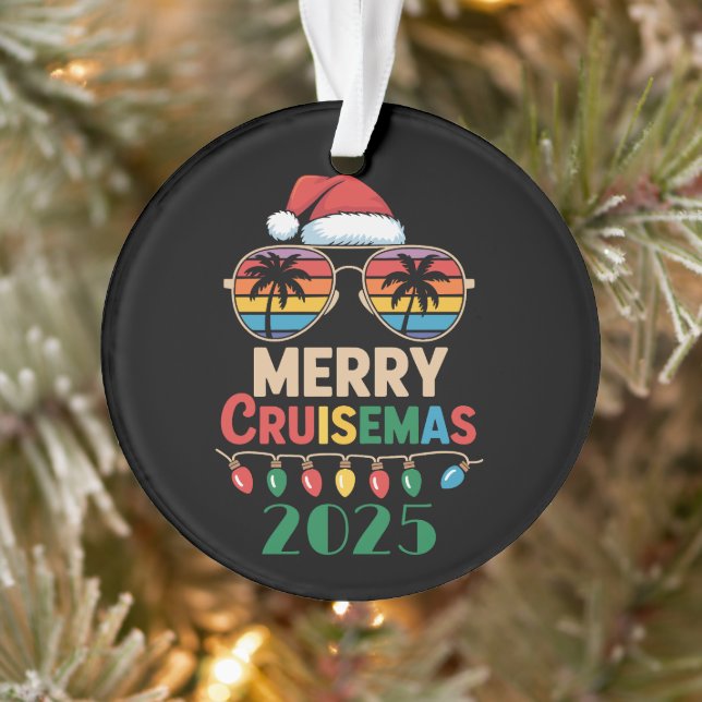 Merry Cruisemas 2025 Personalised Xmas Cruise Ornament (Tree)