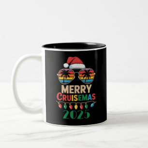 Merry Cruisemas 2025 Personalised Xmas Cruise Two-Tone Coffee Mug